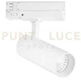 Faro binario plane in alluminio bianco led 20w 4000k 120lm 149x160c...