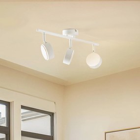 Lindby fatto Jyla, bianco, a 4.000 K, 3 luci, GX53 Jyla Lindby, dimmerabile, Bianco / Opale, Studio / Ufficio, Metallo, Moderno, Faretto