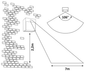 Rabalux 7478-LED Applique da esterno con sensore BALIMO LED/12W/230V IP54