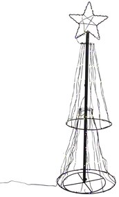 Lampada da terra natalizia albero nero 150 cm incl. LED RGB con timer IP44 - Ugoku