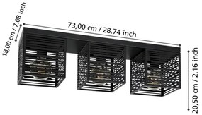 Eglo 900357 - Plafoniera PIEDRITAS 3xE27/40W/230V