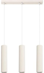 Sollux SL.1594 - Lampadario a sospensione con filo KARBON 3xGU10/10W/230V color crema