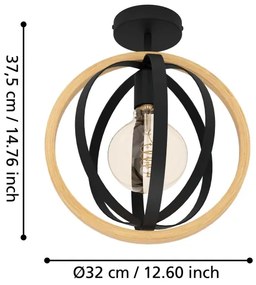 Eglo 43736 - Plafoniera BASILDON 1xE27/40W/230V