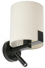 FARO 20053 - Applique a LED NILA 1xE27/15W/230V + LED/3W color crema/nero