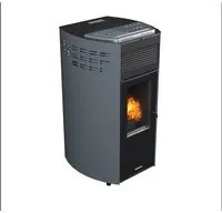 Erica stufa a pellet canalizzata 10,8kw in acciaio e ghisa grigio Lincar