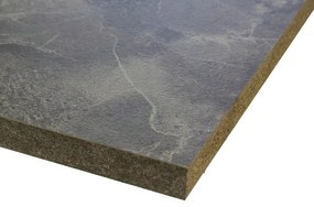 Piano cucina in truciolare rivestito in laminato hpl grigio Cuma Light L 304 x P 63 cm, spessore 3.8 cm