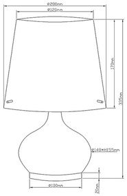 Fabas Luce 2533-34-102 - Lampada da tavolo ADE 1xG9/25W/230V + 1xE14/60W