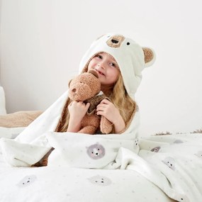 Coperta da bambini con cappuccio marrone e color crema in micropile 90x125 cm Cosy Bear – Catherine Lansfield
