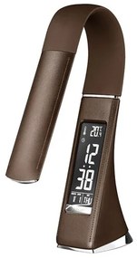 Solight WO46-H - Lampada LED da tavolo dimmerabile con display LED/6W/230V marrone