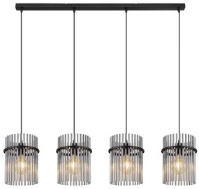 Globo 15698-4H - Lampadario a sospensione con filo GORLEY 4xE27/60W/230V nero