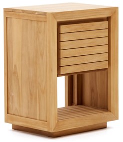 Kave Home - Mobile da bagno Kenta legno massiccio di teak finitura naturale 60 x 45 cm