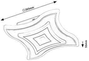 Rabalux 6958 - Plafoniera LED TANELI LED/20W/230V 3000/4000/6000K