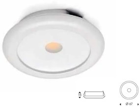 Athena illuminazione faretto pegaso 1x2,6w 140ma 120° bianco ww Orione