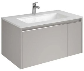 Mobile da bagno sotto lavabo Cielo grigio tortora L 80 cm 1 cassetto 1 anta, lavabo non incluso