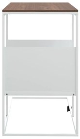 Tavolino bianco 55x36x59,5 cm legno multistrato