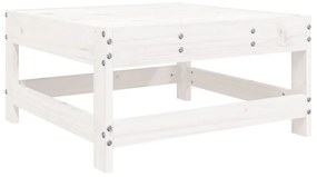 Set Salotto da Giardino 5 pz Bianco in Legno Massello di Pino