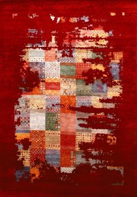Loribaft Tappeto 240x170 Rosso (Indian) Annodato A Mano