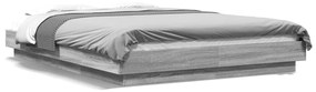 Giroletto Luci Led Grigio Sonoma 120x190 Cm Legno Multistrato /