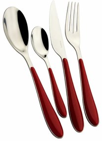 Posate Colorate Gioia Casa Bugatti Set 24 Pezzi - Rosso