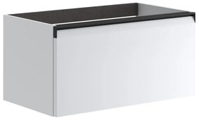 Mobile da bagno sotto lavabo Fusion bianco opaco L 79.5 x H 40 x P 45.5 cm 1 cassetto, lavabo non incluso
