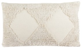 Cuscino divano 30x50 cm rombi bianco