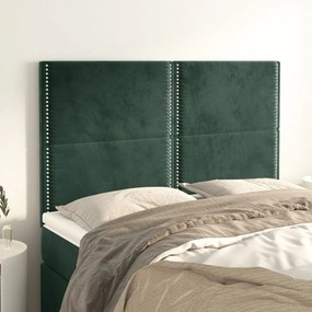 Testiere 4 Pz Verde Scuro 72x5x78/88 Cm İn Velluto /