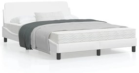 Giroletto Con Testiera Bianco 140x200 Cm İn Similpelle /