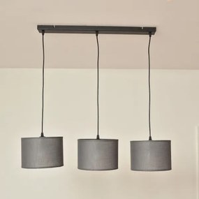 Lampadario a cavo ALBA 3xE27/15W/230V grigio