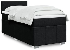 Giroletto A Molle Con Materasso Nero 90x200 Cm İn Tessuto /