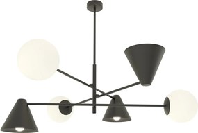 Lampadario a sospensione HERMES 6 Black