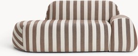 Divano a righe 2 posti con chaise longue Wolke