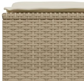 Set divano da giardino 5 pz con cuscini beige in polyrattan