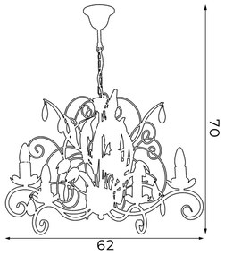 Lampadario LUCE 5xE14/60W/230V