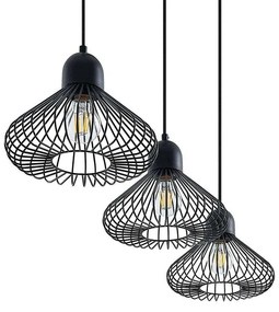 Lindby - Metehan 3 Lampada a Sospensione Black Lindby