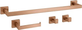 Set accessori da bagno Rio Brush Copper 4 pezzi