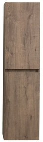 Pensile bagno sospeso rovere scuro H 140 con 2 ante soft-close Mona