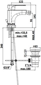 Paffoni Sly Sy131 Miscelatore bidet Monocomando senza Scarico Cromo