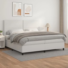 Giroletto A Molle Con Materasso Bianco 200x200cm İn Similpelle /