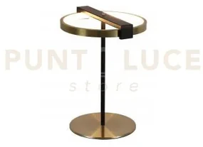 Lampada da tavolo led aerea, metallo oro e nero