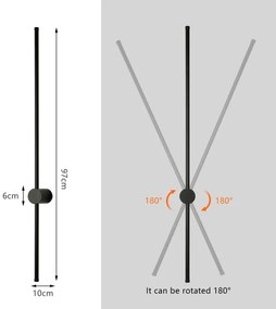 Brilagi - Lampada da parete per esterni AURA LED/20W/230V 3000K IP54 nero