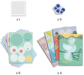 Gioco d'arte - collage da ruote di carta - Animaletti