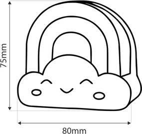 Lampada notturna LED per bambini LED/0,5W/230V arcobaleno