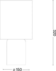Ideal Lux - Lampada da tavolo KALI 1xE14/40W/230V crema