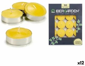 Set di Candele Citronella Giallo (12 Unità)