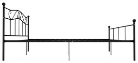 Giroletto nero in metallo 180x200 cm