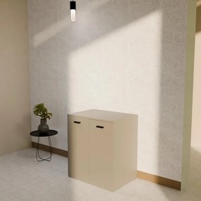 Mobile da bagno sotto lavabo COLAVENE Alaqua beige opaco L 70 x H 78 x P 50 cm 2 ante, lavabo non incluso