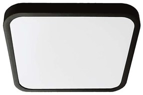 Plafoniera LED bagno 18W 230V IP44 3000K 25x25 cm nera