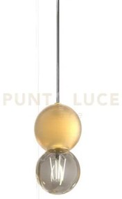 Melina-s1 os sospensione 1 luce con sfera ottone spazzolato e lampa...