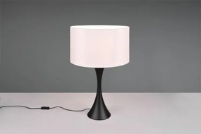 Lampada sabia metallo nero 515700132 paralume bianco