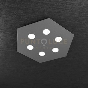 Exagon plafoniera 6 luci grigio antracite 1142-pg-ga